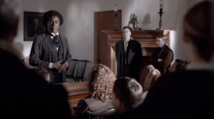 Douglass at antislavery meeting