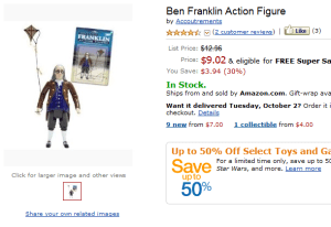 Amazon.com- Ben Franklin Action Figure- Toys & Games