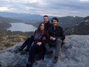 Maya Rook at Donner Lake, with director Philip Gates and writer Adam Scott Mazer
