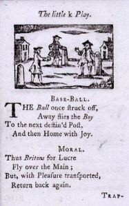 Base-Ball, image from A Little Pretty Pocket-Book 1744)