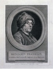 Benjamin Franklin (Augustin de Saint Aubin after Charles Nicholas Cochin, 1777, private collection)